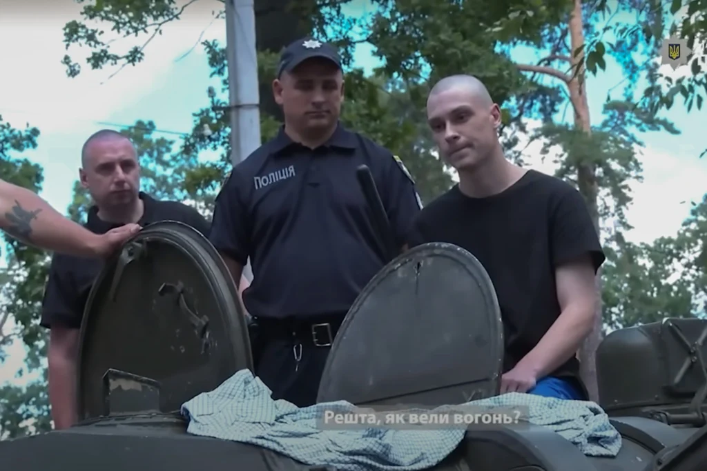 Николай Карташев во&nbsp;время допроса украинской полицией