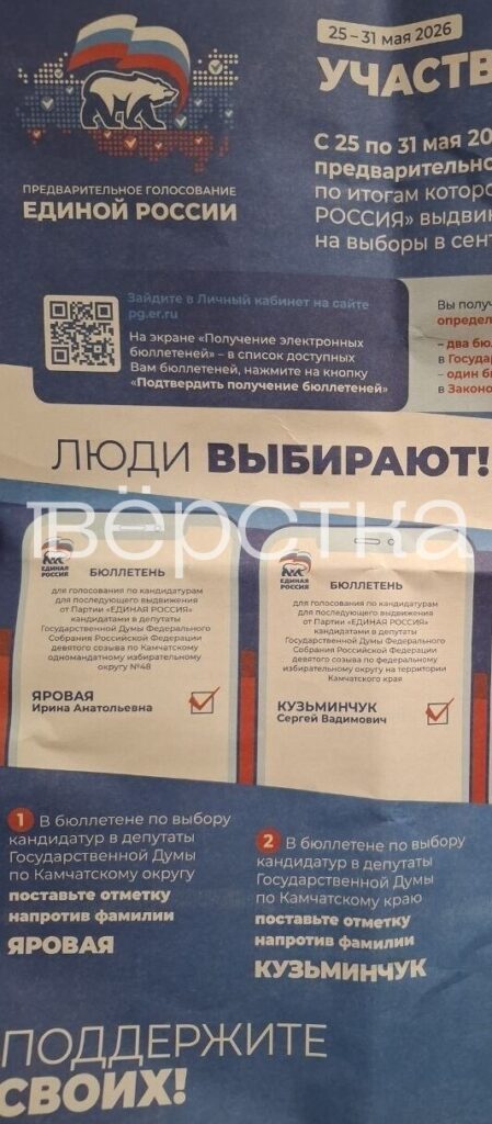 На Камчатке бюджетников заставляют голосовать за&nbsp;Ирину Яровую на&nbsp;праймериз «Единой России»